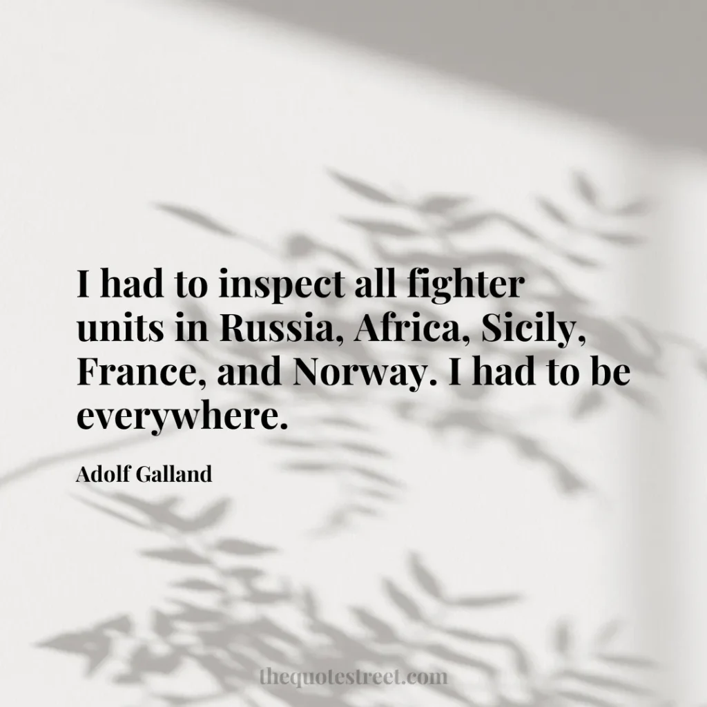 I had to inspect all fighter units in Russia