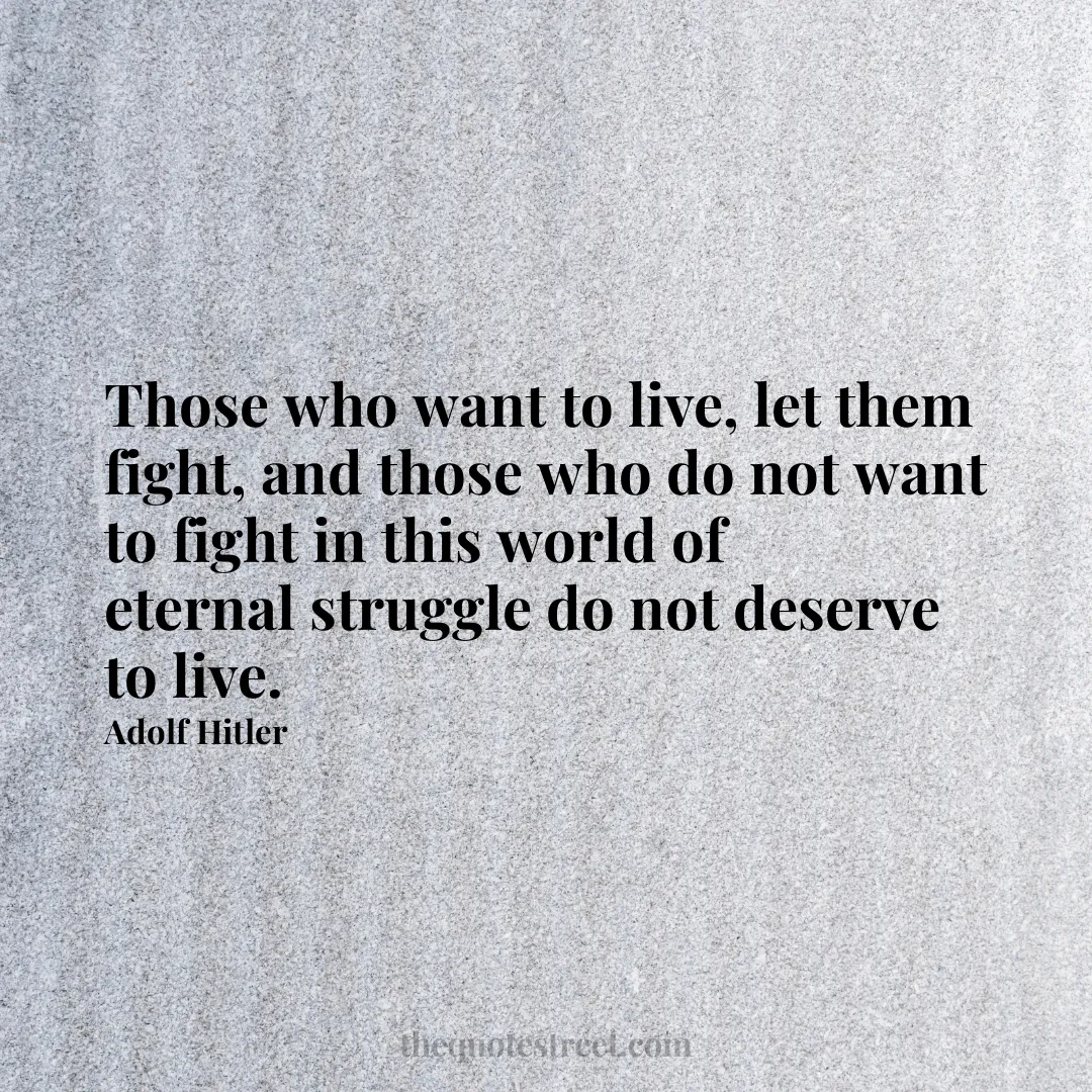 Those who want to live