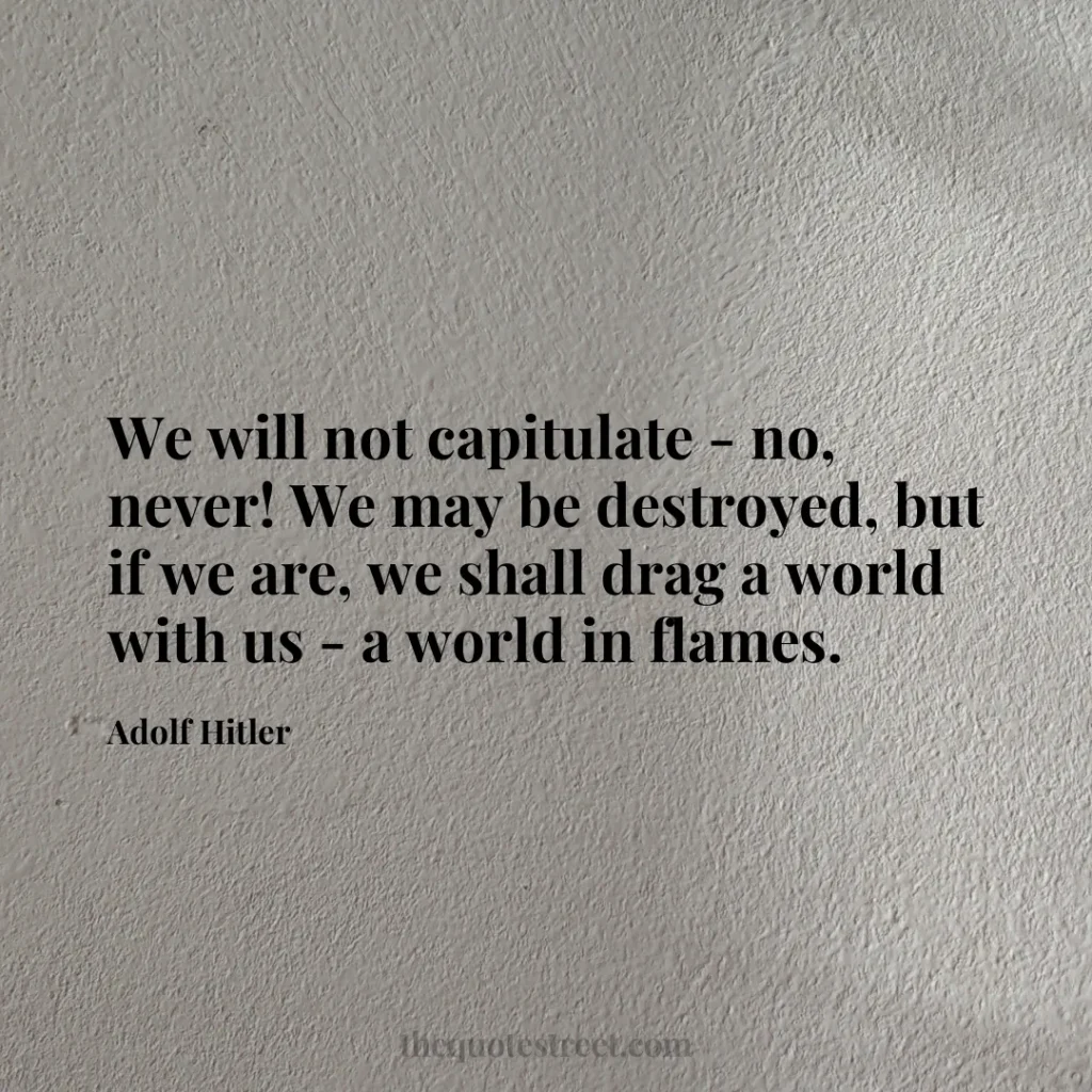 We will not capitulate - no
