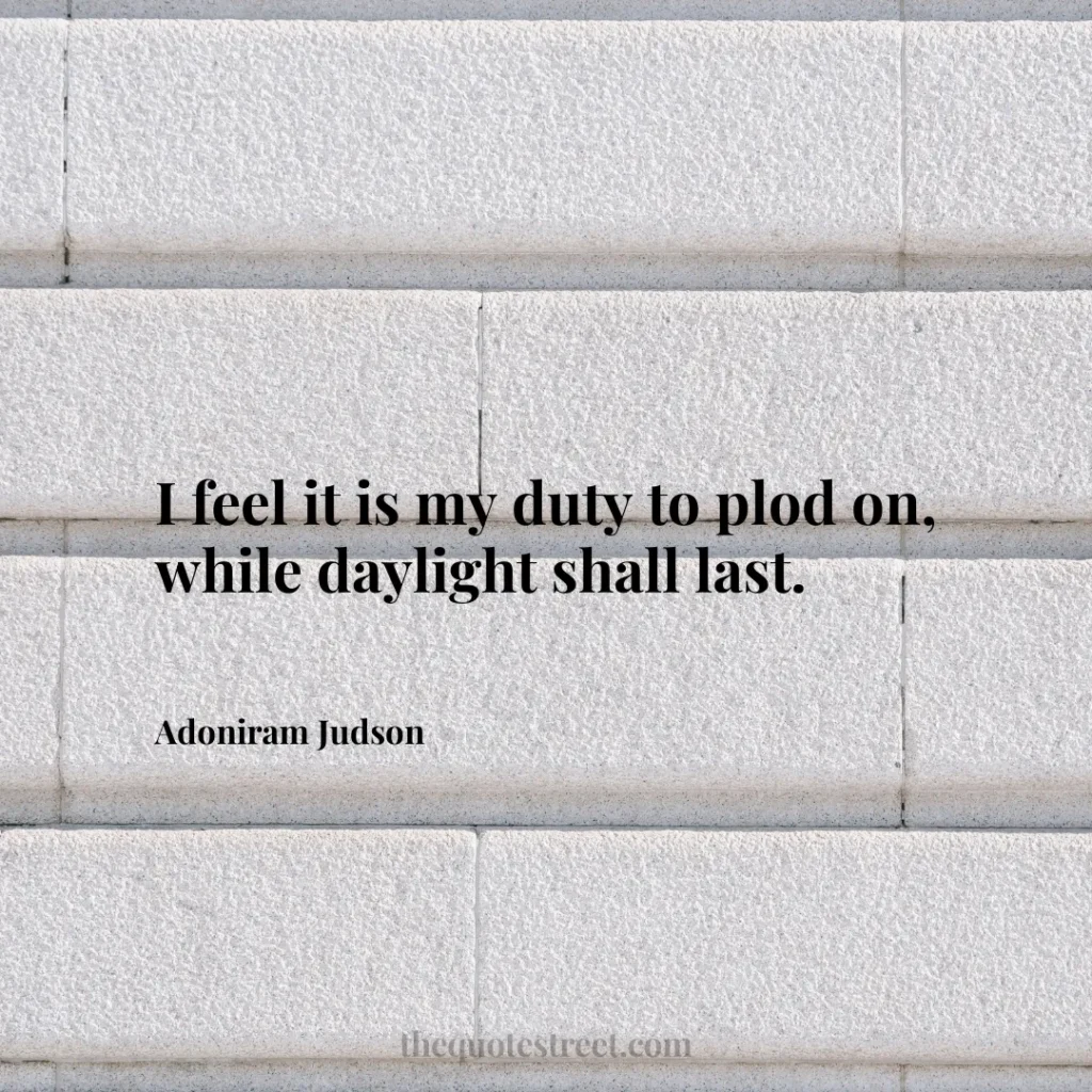 I feel it is my duty to plod on