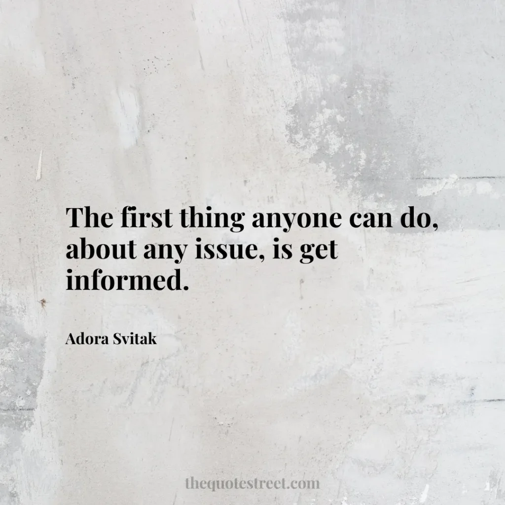 The first thing anyone can do