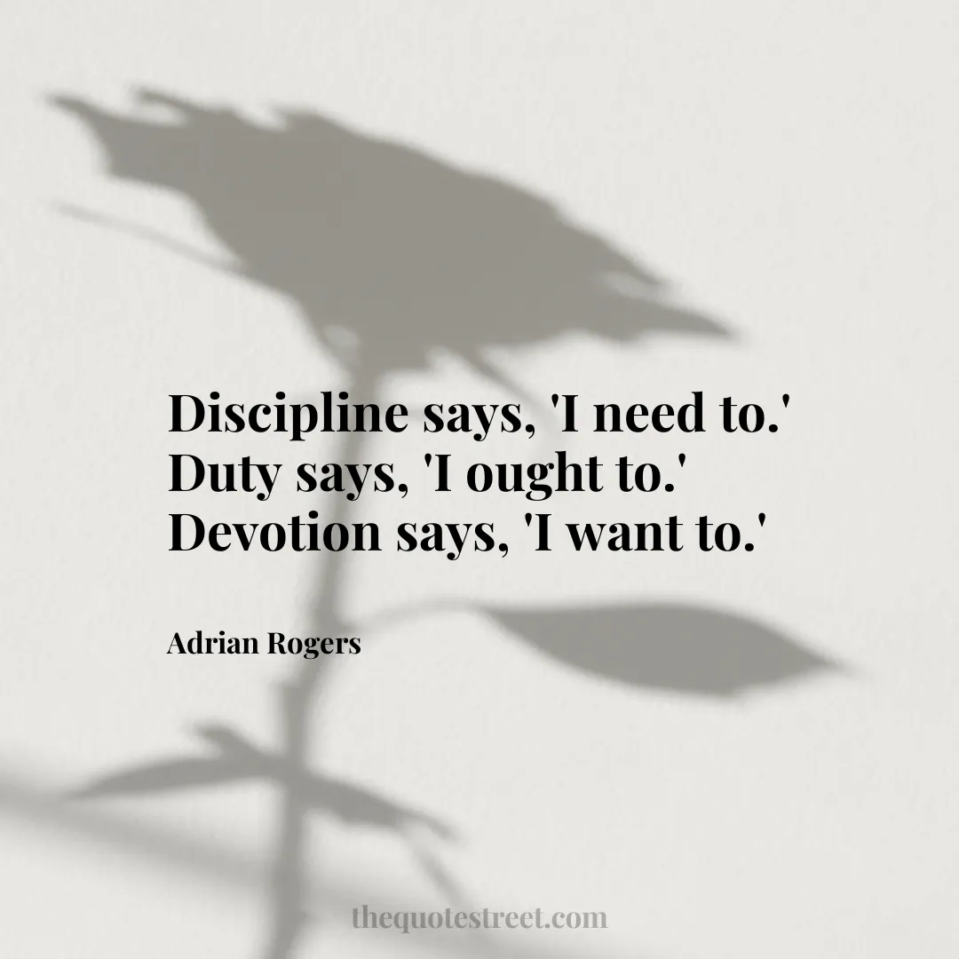 Discipline says