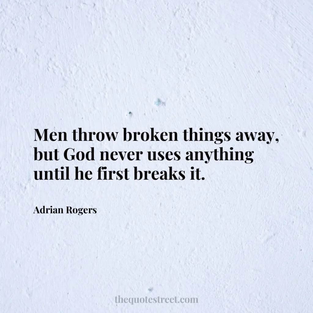Men throw broken things away