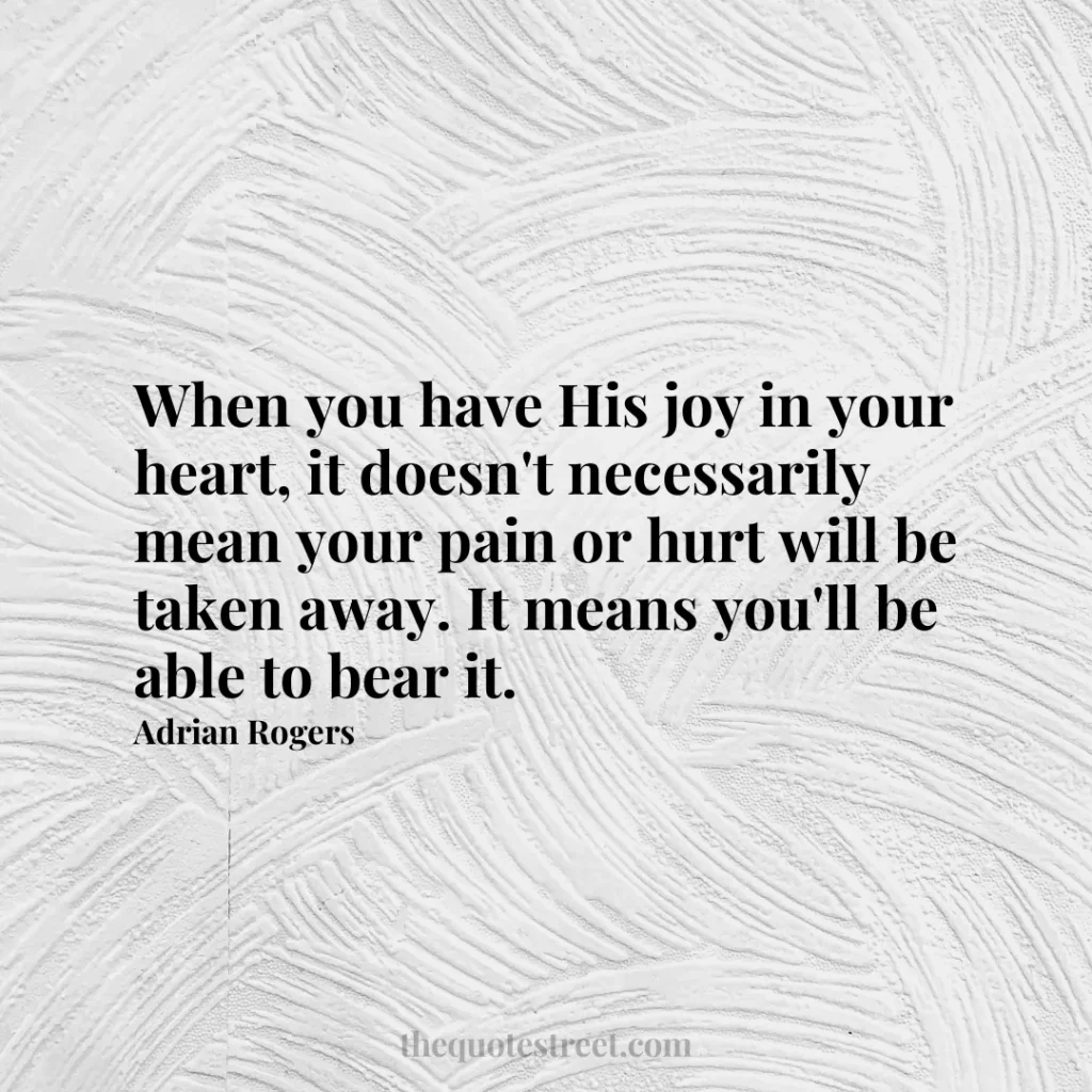 When you have His joy in your heart