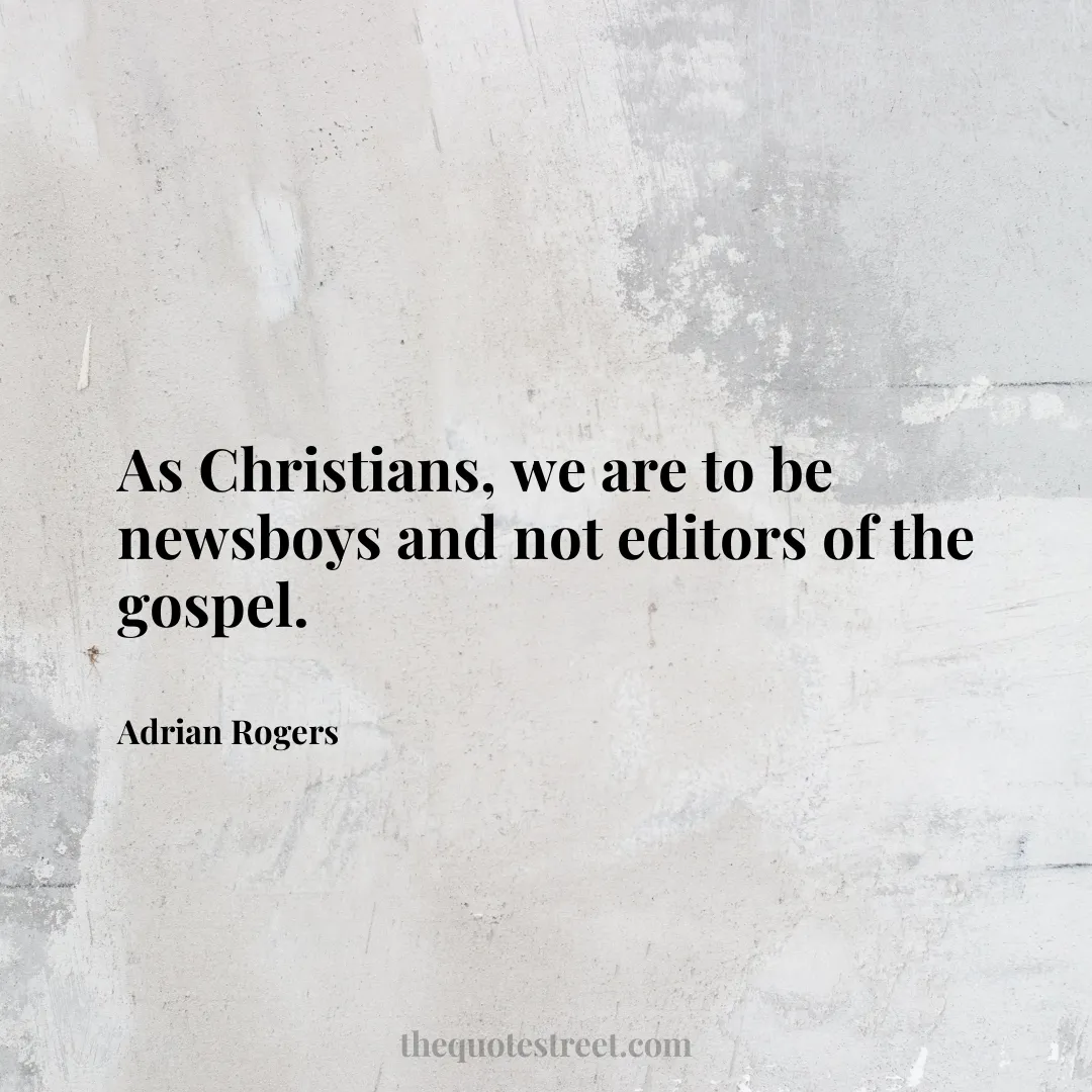 As Christians