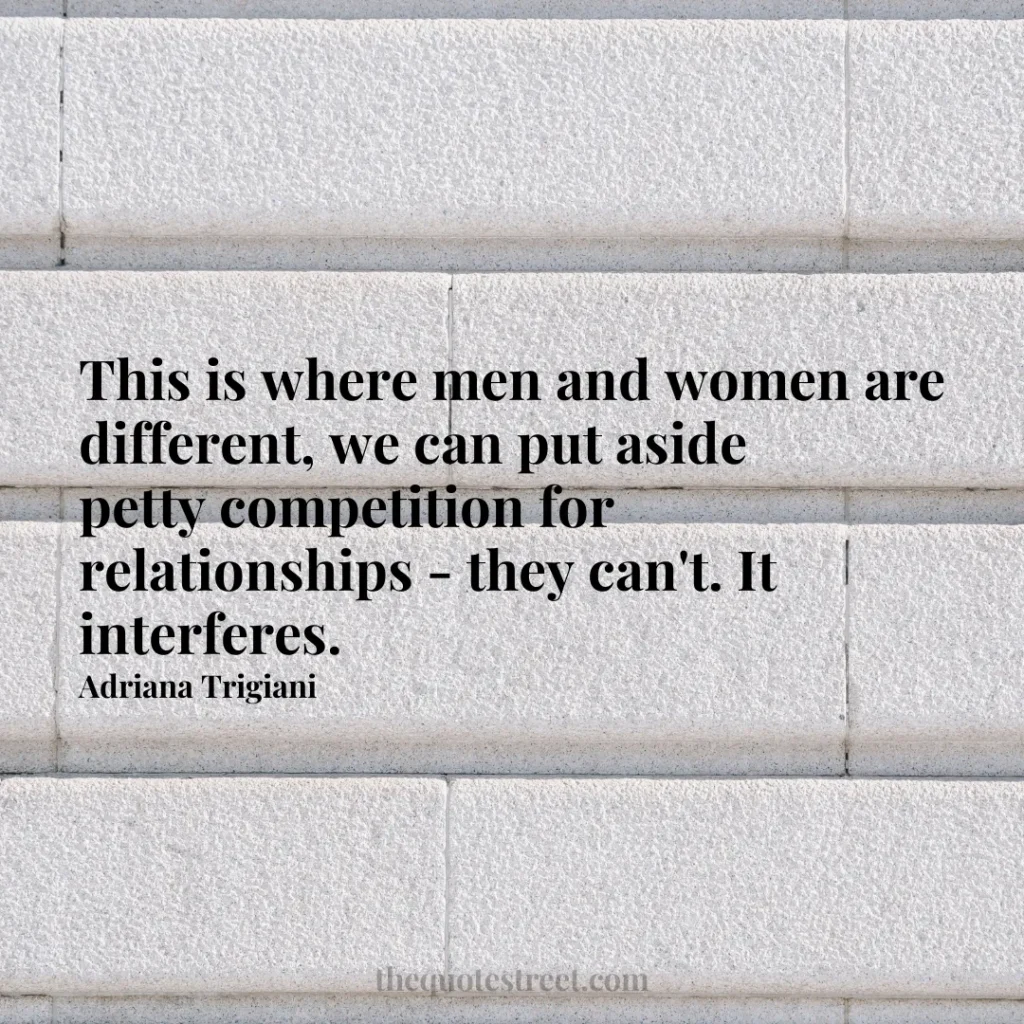 This is where men and women are different