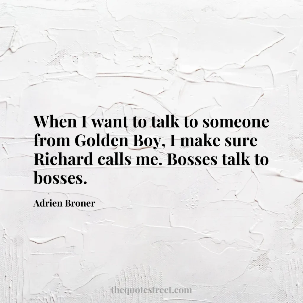 When I want to talk to someone from Golden Boy