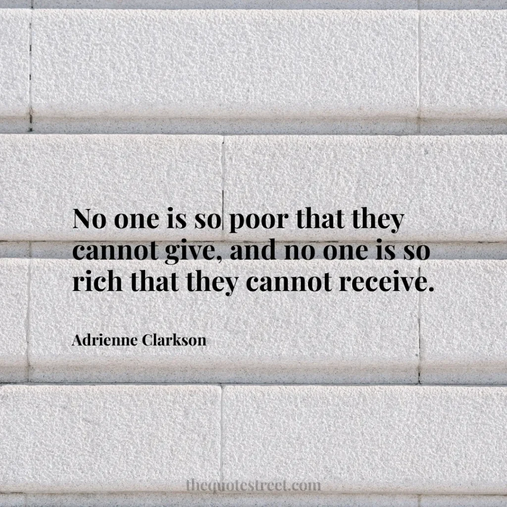 No one is so poor that they cannot give
