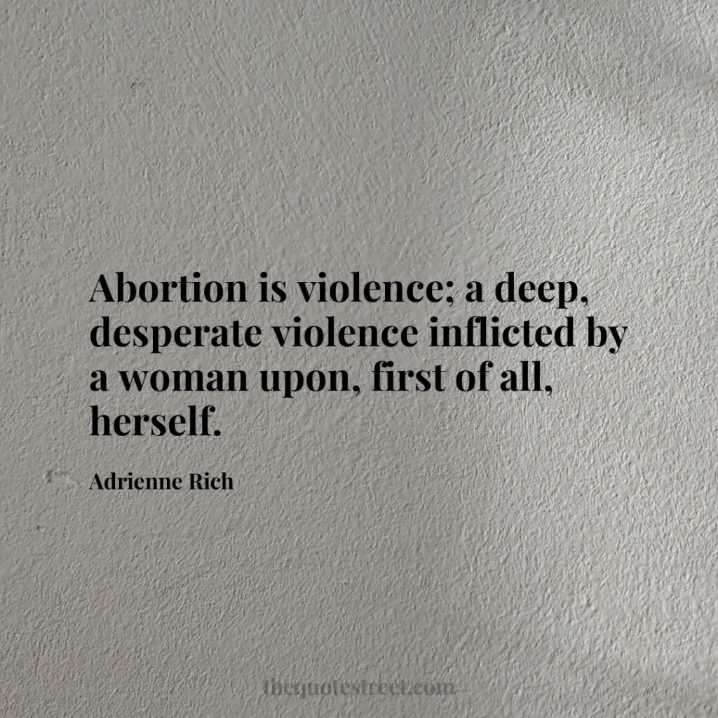 Abortion is violence; a deep