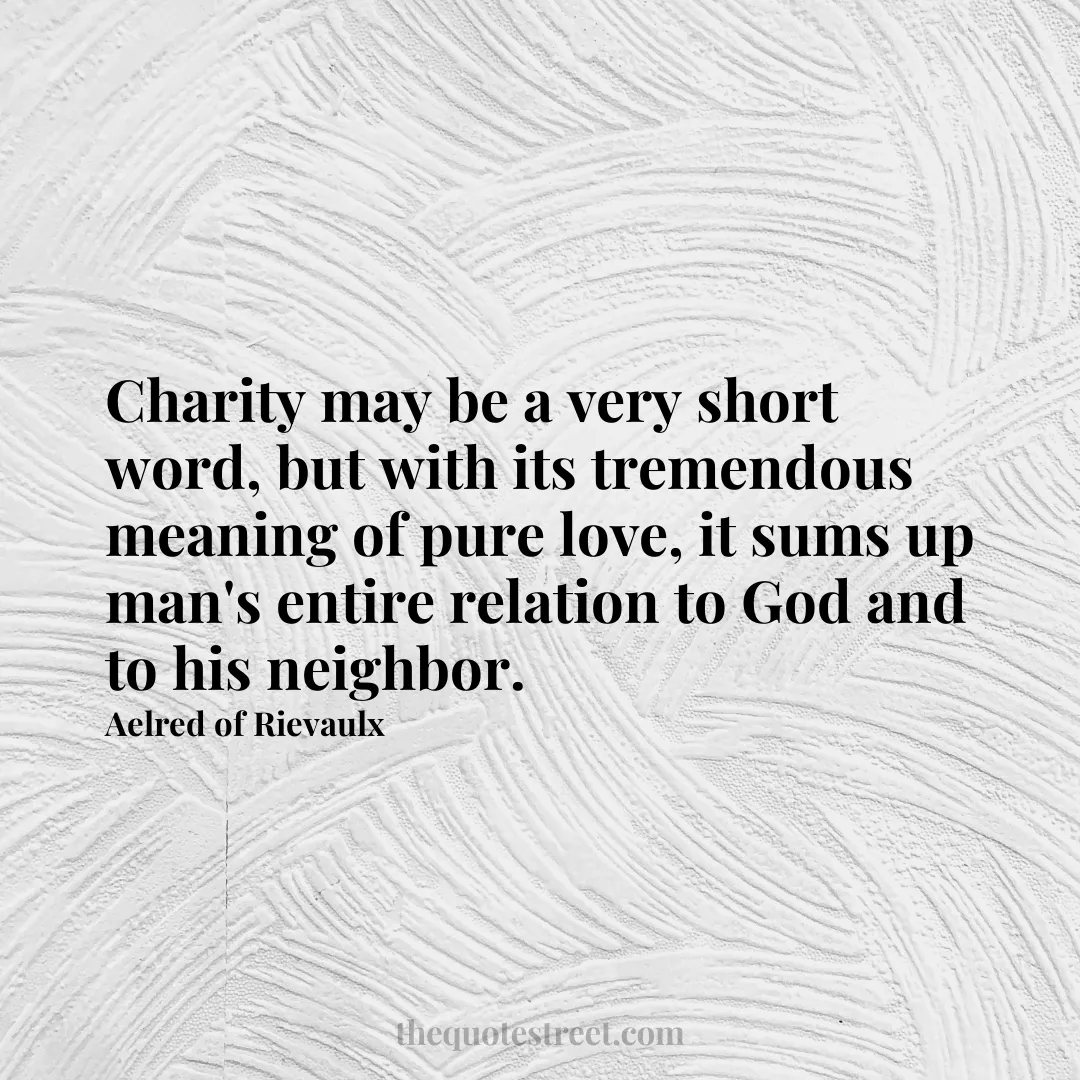 Charity may be a very short word