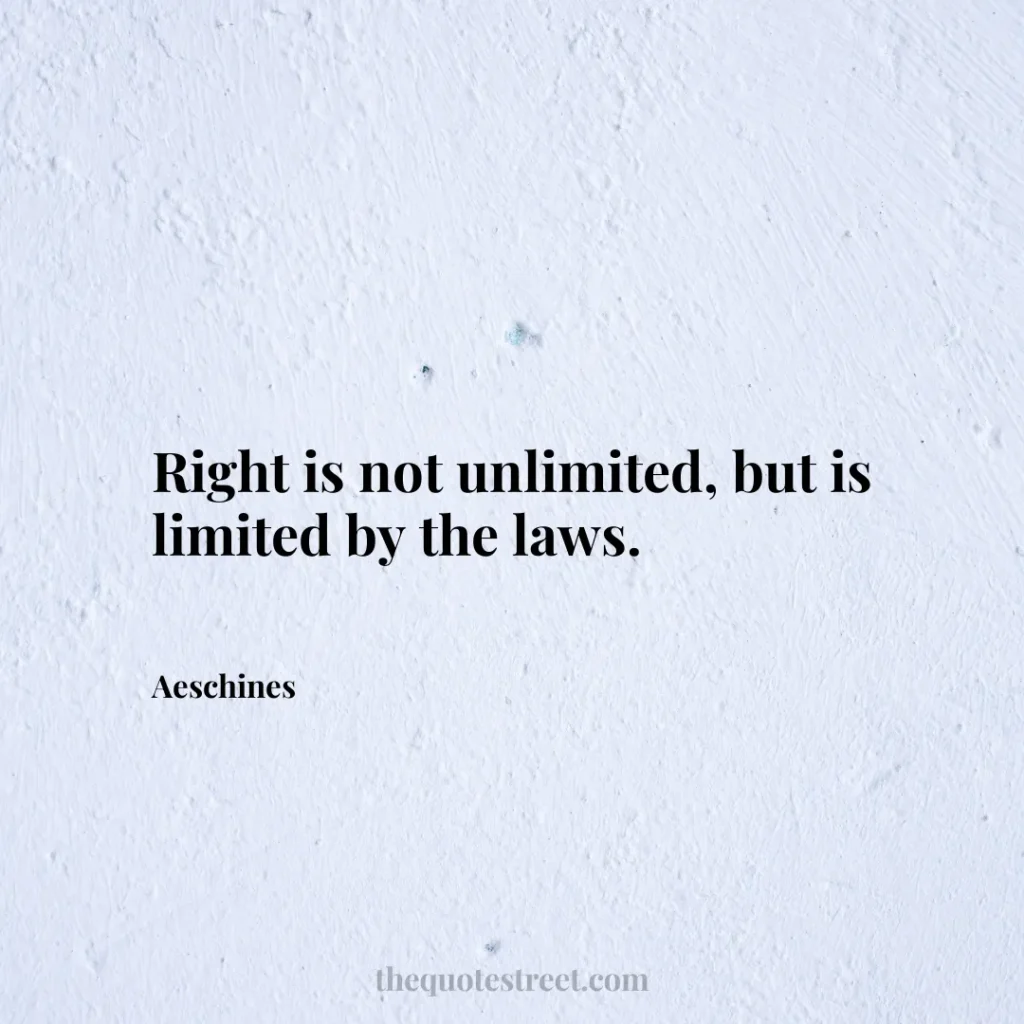 Right is not unlimited