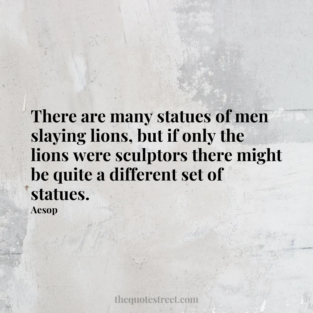 There are many statues of men slaying lions