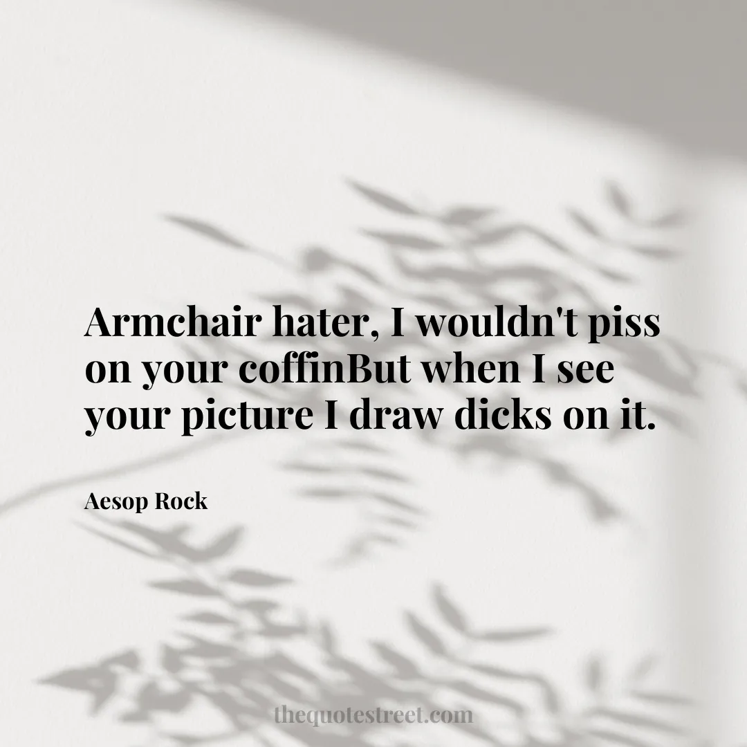 Armchair hater
