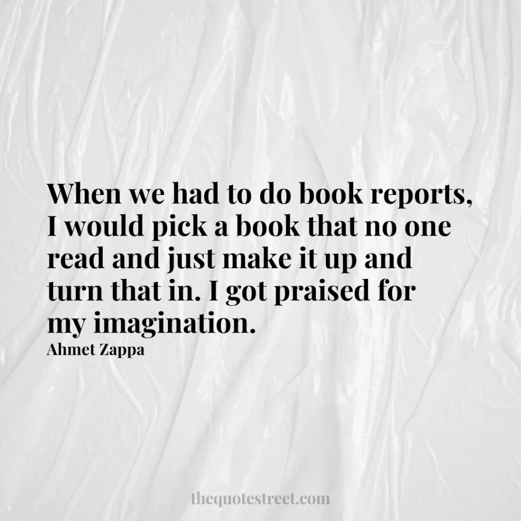 When we had to do book reports