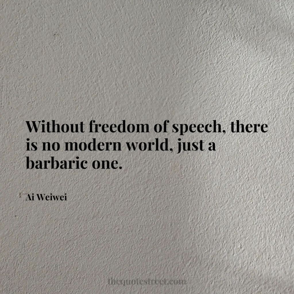 Without freedom of speech