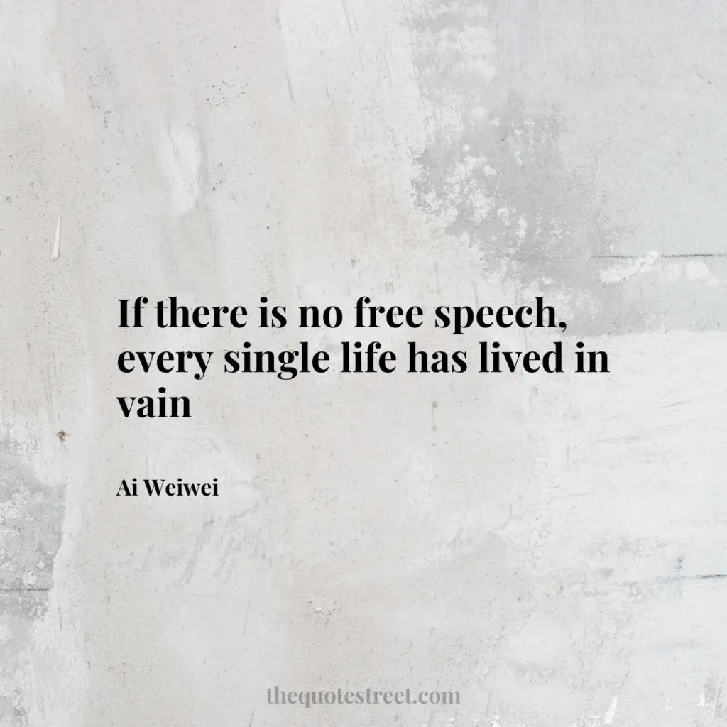 If there is no free speech