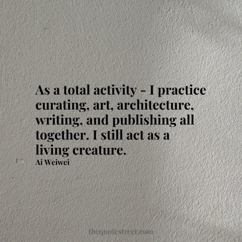 As a total activity - I practice curating