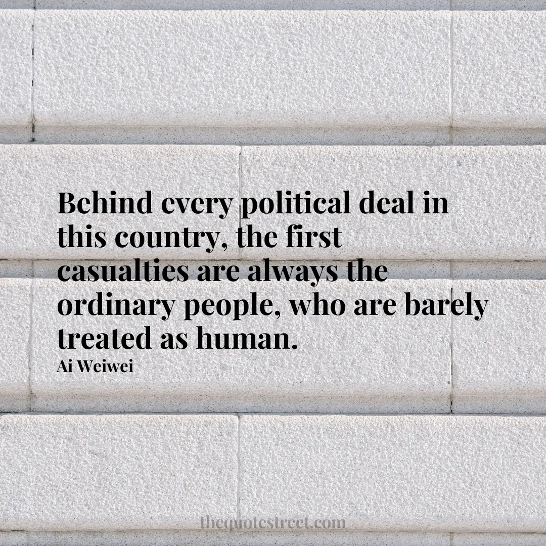 Behind every political deal in this country
