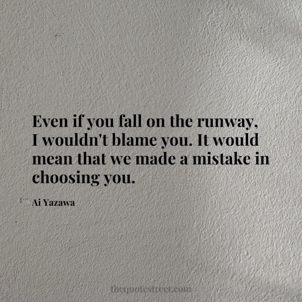 Even if you fall on the runway