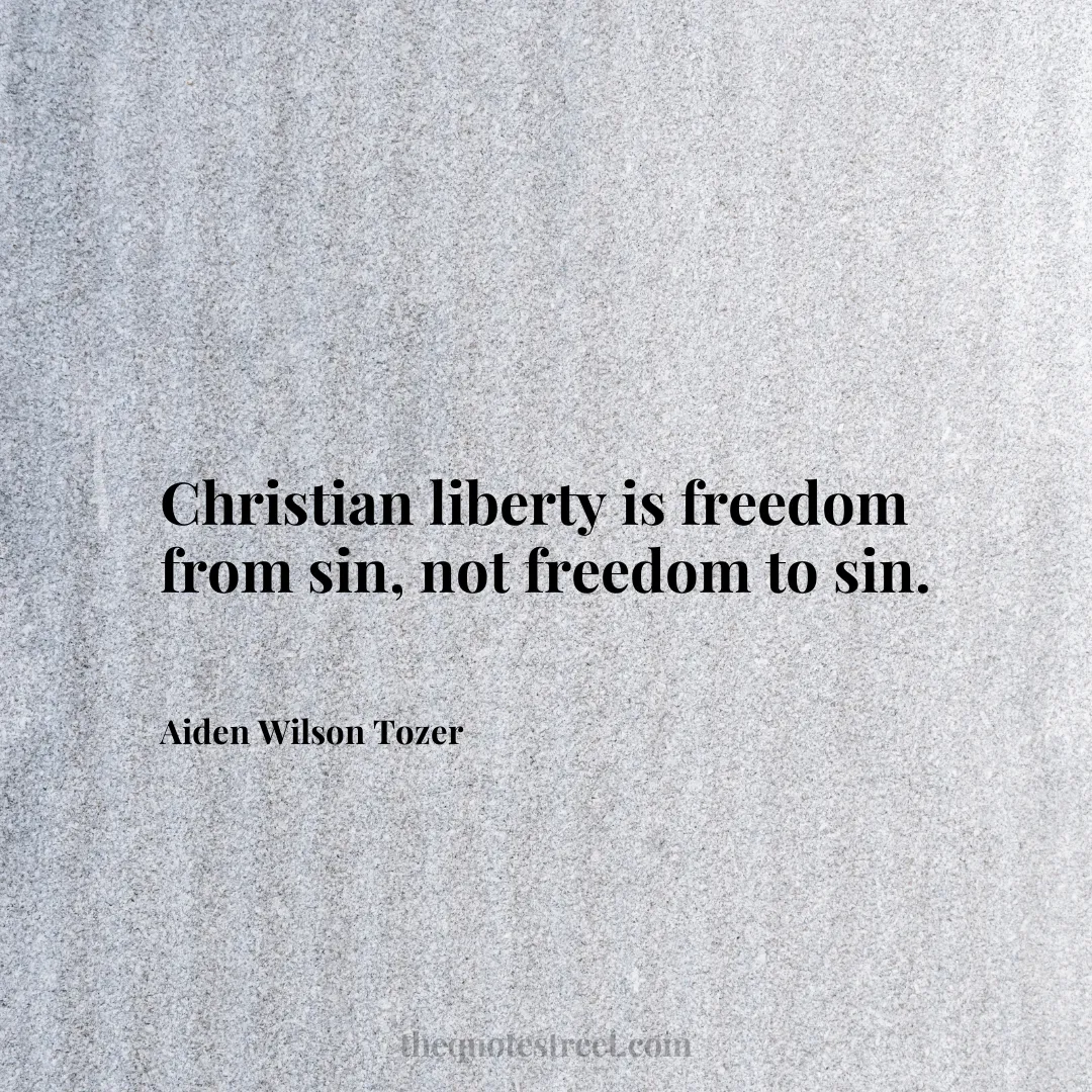 Christian liberty is freedom from sin