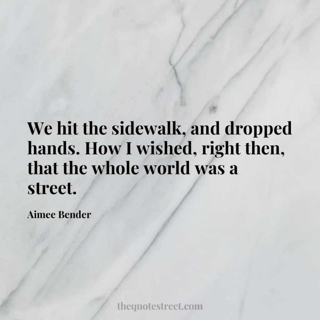 We hit the sidewalk
