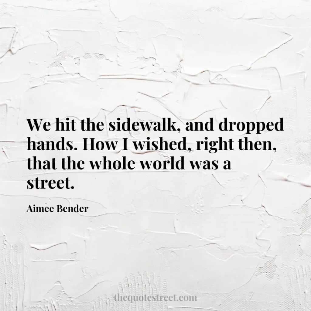 We hit the sidewalk