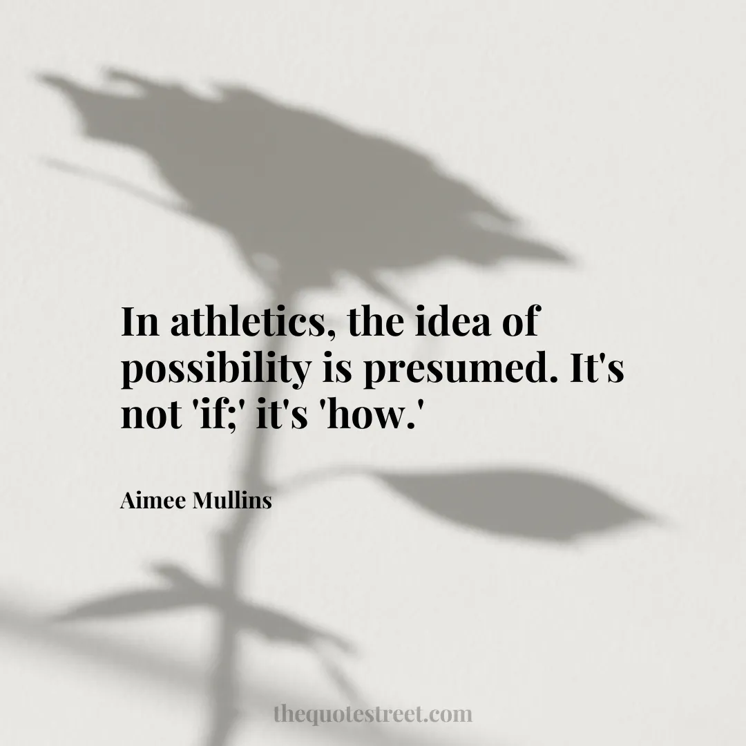 In athletics