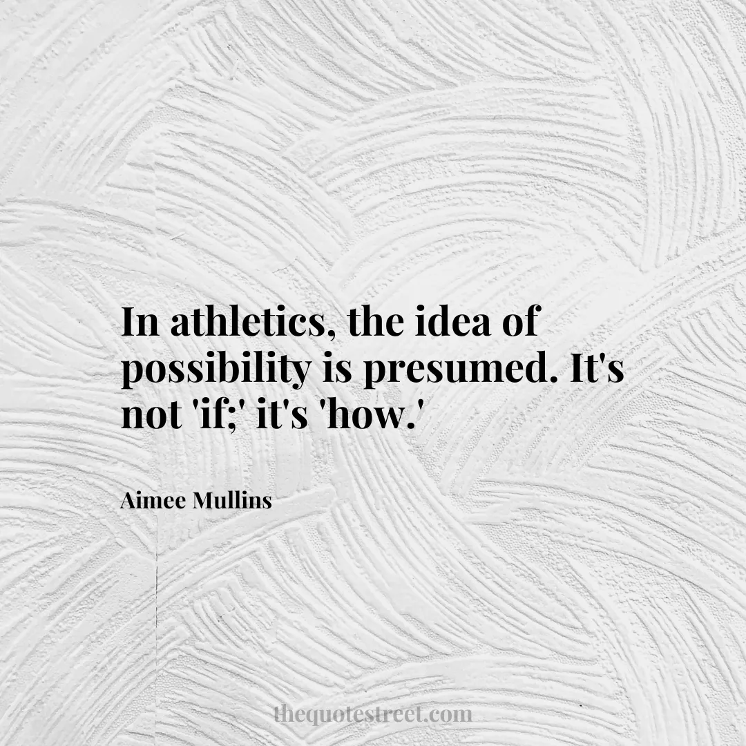 In athletics